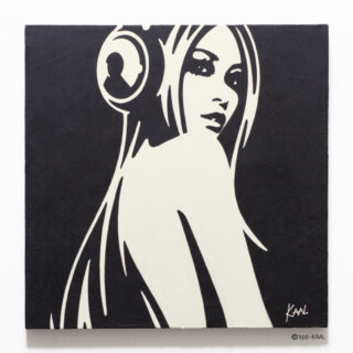 KAAL painting art woman headphones
