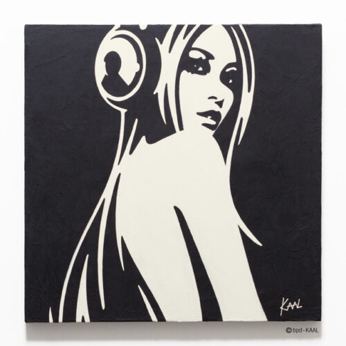 KAAL painting art woman headphones
