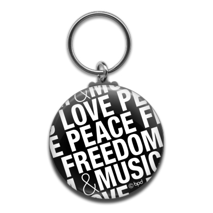 bpd kaal love peace freedom design key ring