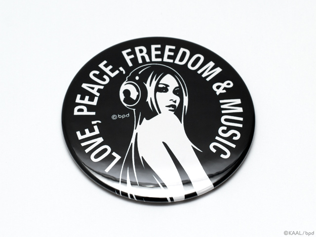 Love Peace Freedom Music のコンパクトな缶ミラー