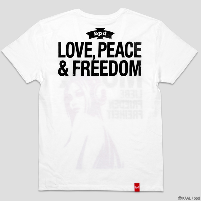 ロックフェスTシャツ Music Love Peace Freedom