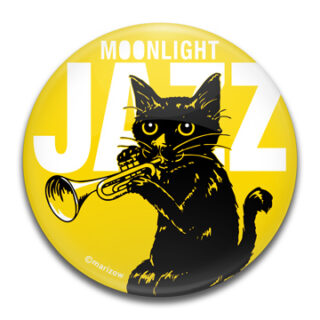 Moonlight Jazz 黒猫イラスト コンパクトミラー by marizow