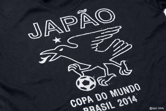 八咫烏 やたがらすロゴ サッカーワールドカップ デザインTシャツ グラフィック拡大