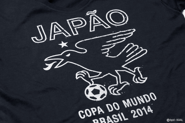 八咫烏 やたがらすロゴ サッカーワールドカップ デザインTシャツ グラフィック拡大