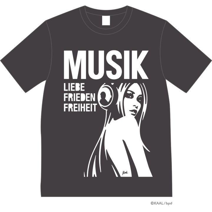KAAL 音楽アートTシャツ Musik 前面デザインイメージ