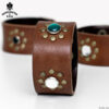kaal vintage leather bracelet hippie flower child