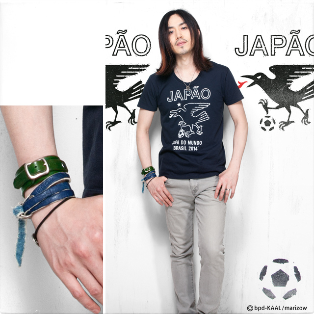 bpd レザーブレスレット peace piece モデル写真 KAAL