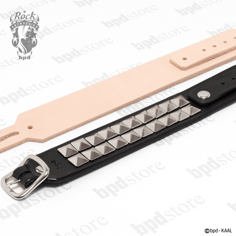 モノクローム モード ハイグレード ブラックレザーブレスレット 栃木レザー使用