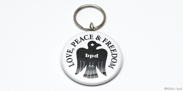 Love Peace Freedom Music の缶キーホルダー