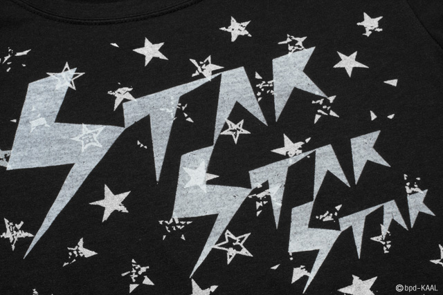 STAR 星柄 レディースTシャツ ロング丈カットソー 拡大