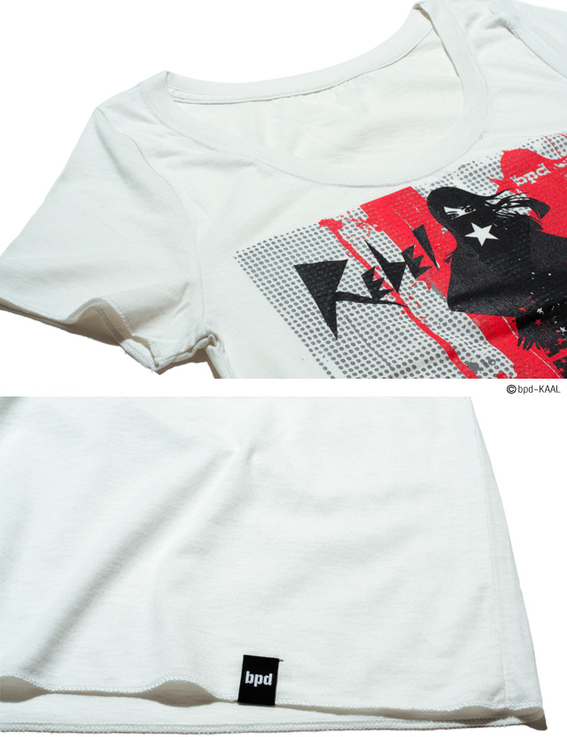 REBEL レディースTシャツ 襟と裾の写真