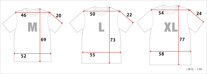bpd Tシャツ サイズ表