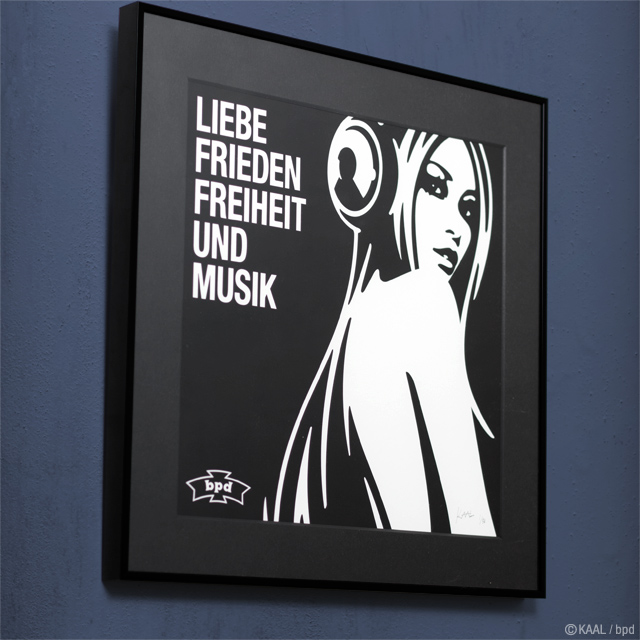 インテリアアート KAAL Love Peace Freedom Music LPレコードジャケット