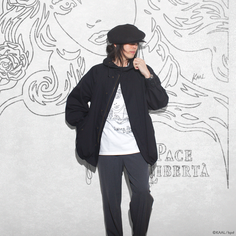 KAAL ヴィーナスの誕生 線画イラスト ビッグTシャツ コーデ