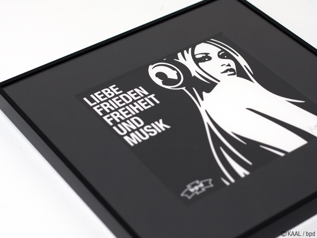 レコードジャケットサイズ Liebe Frieden Freiheit und Musik ジクレー版画